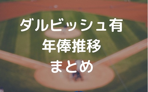 21最新 ダルビッシュ有の年俸推移まとめ 日本プロ野球からメジャー全チームまで Irohaのブログ